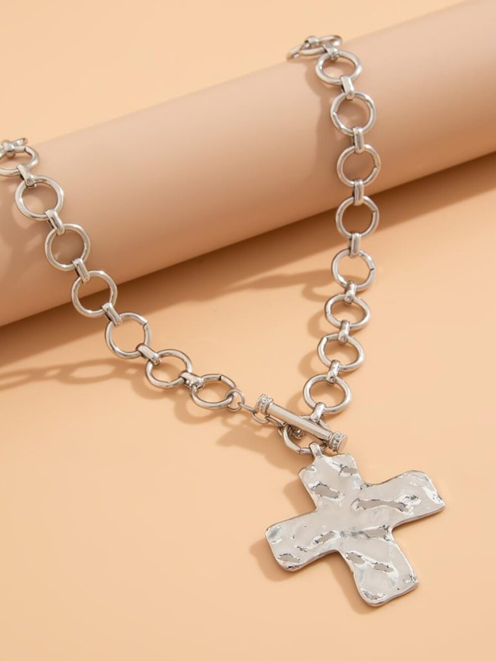 Chunky Cross Necklace for Women Statement Necklace Big Cross Pendant Necklace Ch - Picture 5 of 8